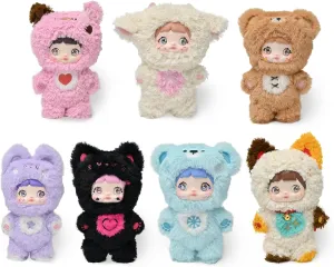 Plush Blind Box, Kawaii Nommi Cute Series Stuffed Blind Box Doll 1PC, Kawaii Mystery Plush Toys Collectible for Birthday Gift (1 of 7 Possible Styles)
