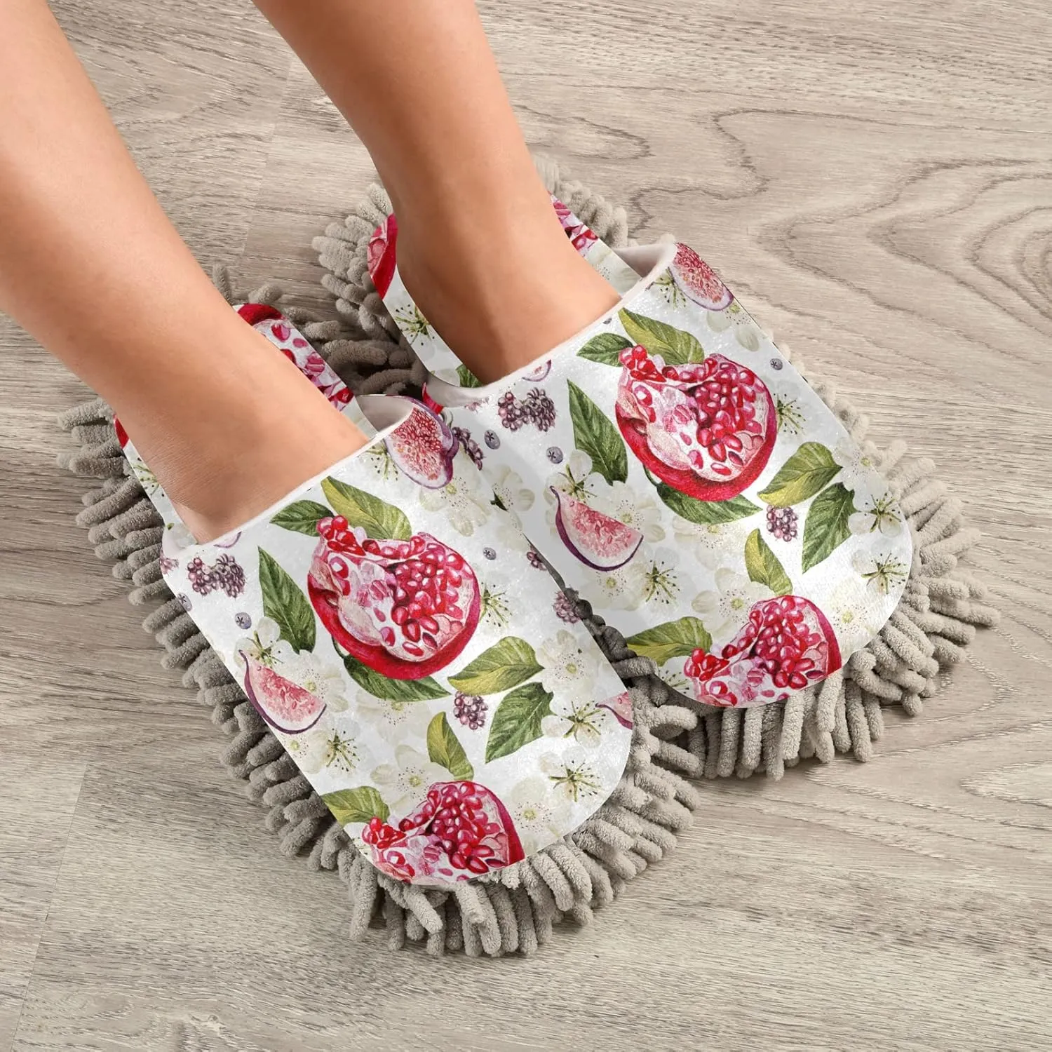 Poeticcity Mop Slippers Shoes, Unisex Cleaning House Slippers Spa Dusting Slippers M-L