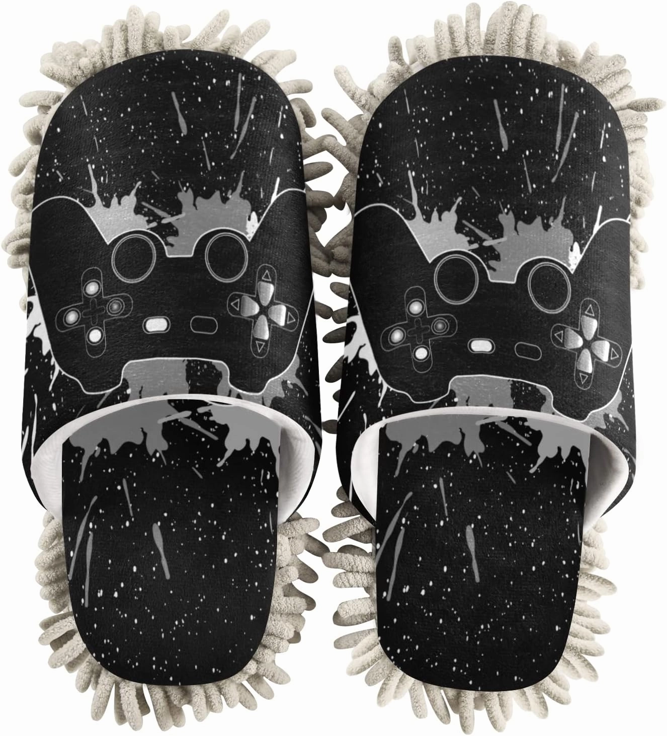 Poeticcity Mop Slippers Shoes, Unisex Cleaning House Slippers Spa Dusting Slippers M-L