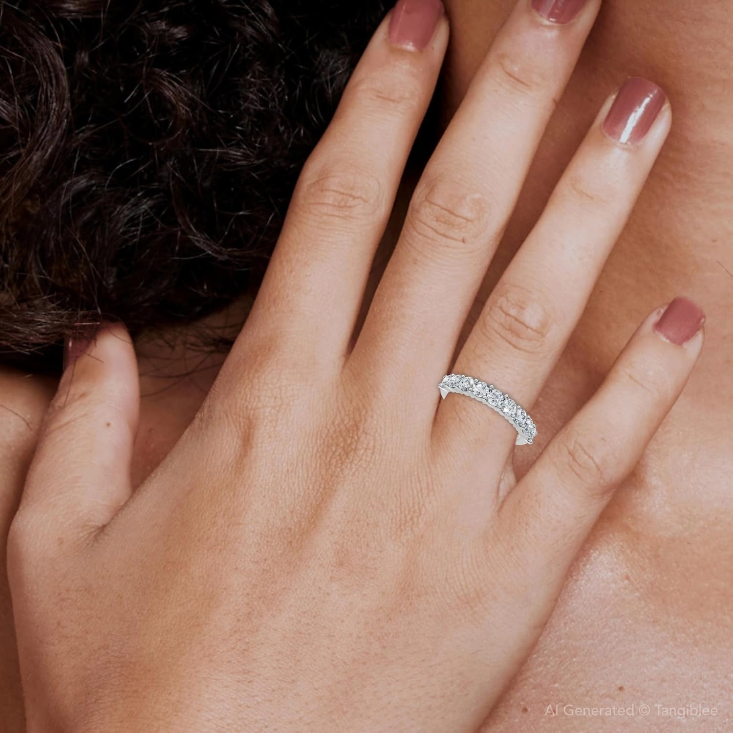 Pompeii 1Ct TW Diamond Common Prong Stackable Wedding Ring 14k Gold/Platinum Lab Grown (E/F,VS1-VS2)