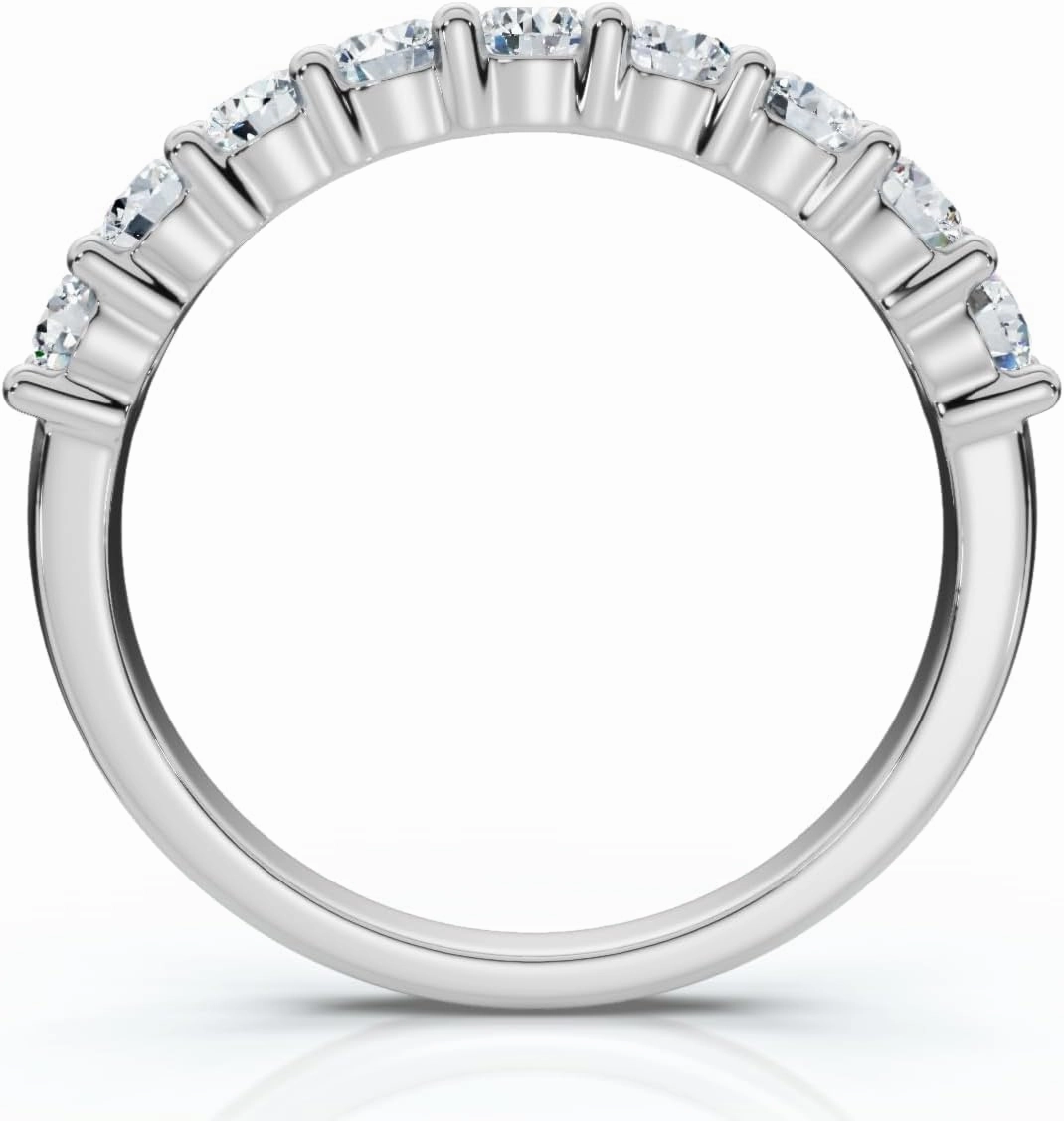 Pompeii 1Ct TW Diamond Common Prong Stackable Wedding Ring 14k Gold/Platinum Lab Grown (E/F,VS1-VS2)