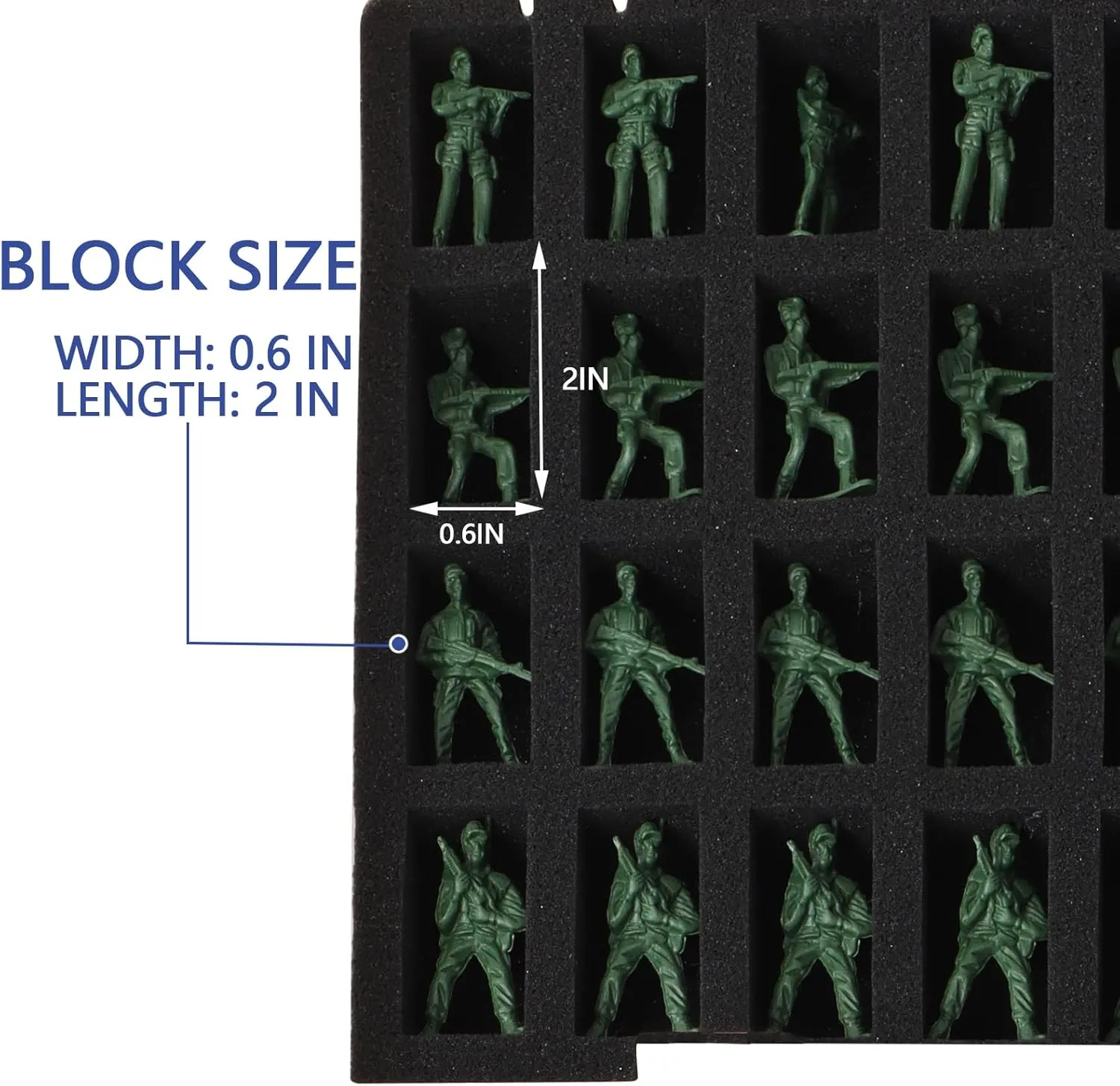 Portable Miniature Figure Storage & Carrying Case - 4 Foam Layers fits 108 Infantry Minis & Pick & Pluck for Large Figures Black Small