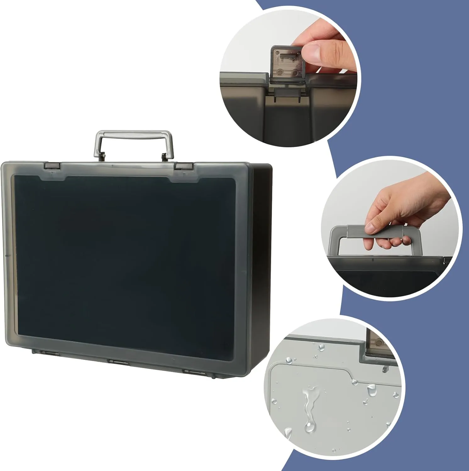 Portable Miniature Figure Storage & Carrying Case - 4 Foam Layers fits 108 Infantry Minis & Pick & Pluck for Large Figures Black Small