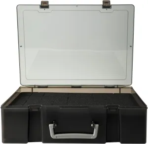 Portable Miniature Figure Storage & Carrying Case - 4 Foam Layers fits 108 Infantry Minis & Pick & Pluck for Large Figures Black Small