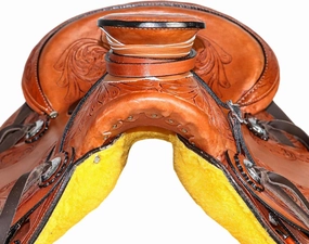 Premium Leather Wade Tree Western Roping Saddle – Handmade Ranch & Trail Horse Saddle for Roping & Work – 15", 16", 17" Seat Available