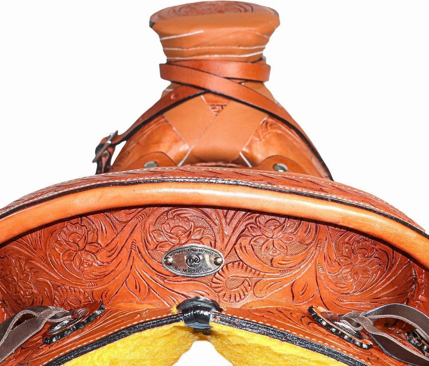 Premium Leather Wade Tree Western Roping Saddle – Handmade Ranch & Trail Horse Saddle for Roping & Work – 15", 16", 17" Seat Available