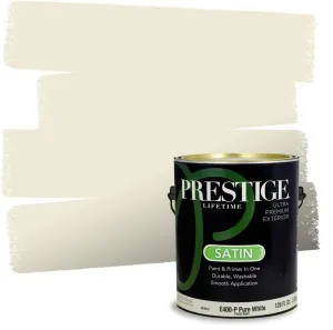 PRESTIGE Paints Exterior Paint and Primer In One, 1-Gallon, Satin, Comparable Match of Benjamin Moore* Royal Silk*