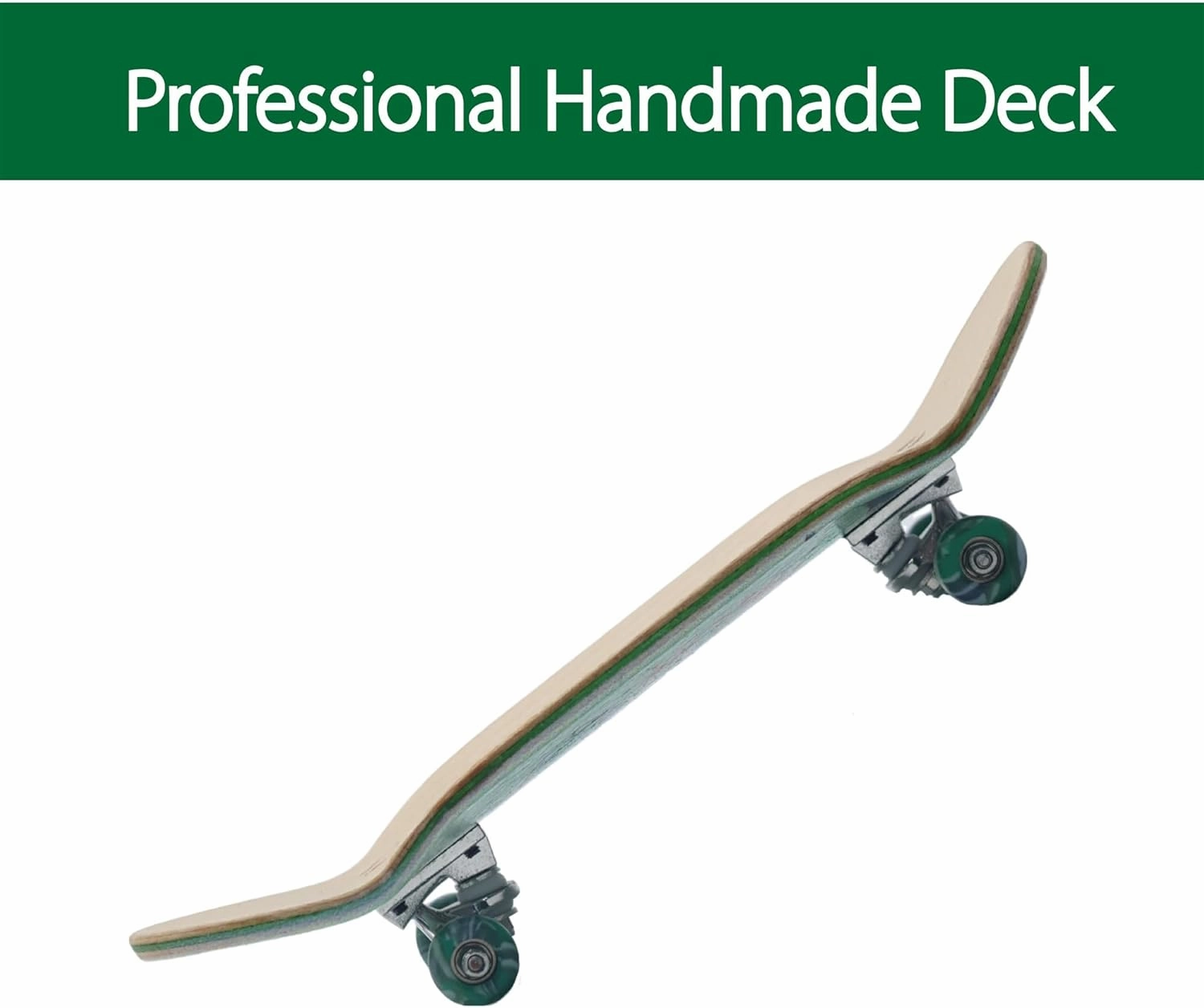 Pro Fingerboard 34mm Wooden Board Professional Finger Skateboard Trucks CNC Swirl Wheels (Dinosaur)