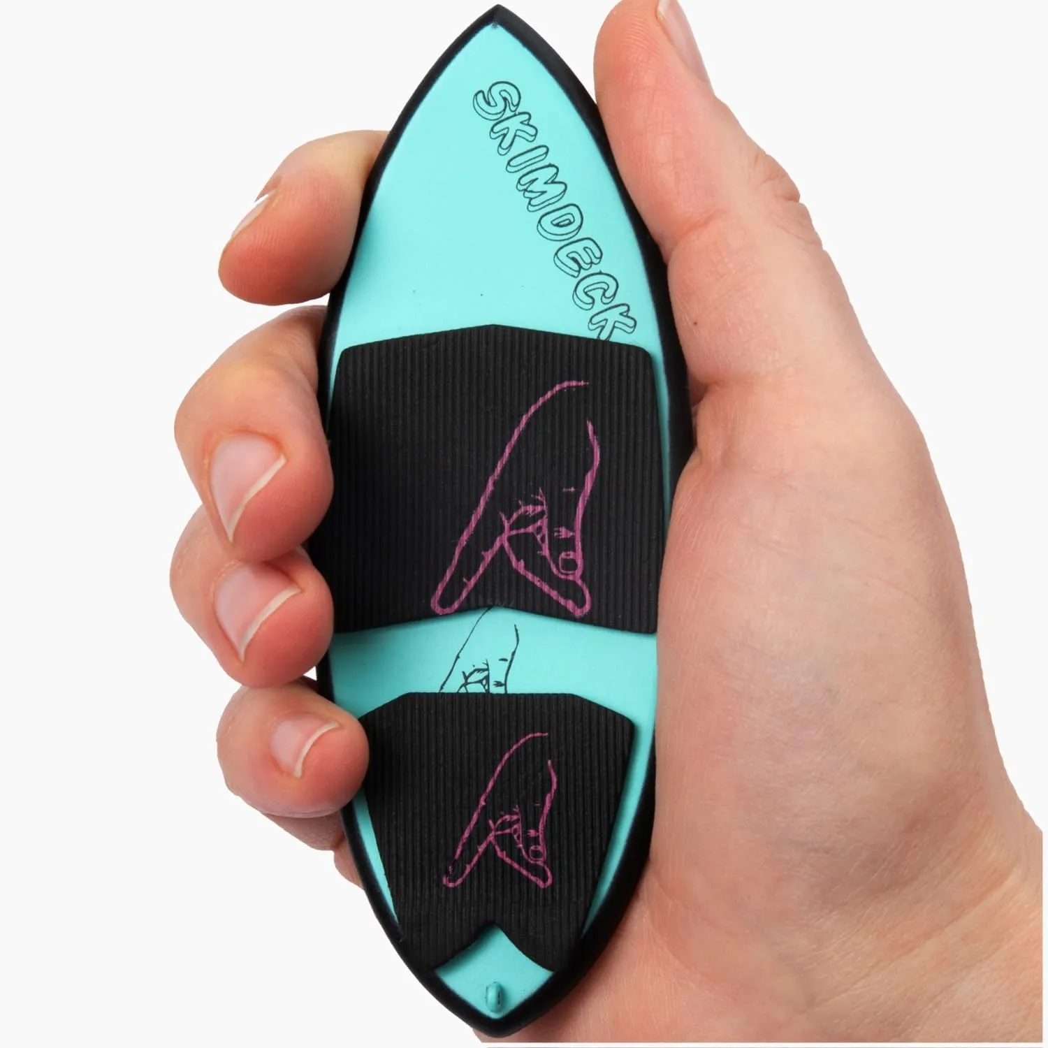 Professional Floating Finger Board Surf Skim Board for Fingers (Blue/Black)