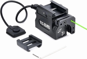 PST-1 Red/Green/Blue Laser Sight，Compact Rail Mount Tactical Laser Beams，with Pressure Switch，with Constant/Momentary/Strobe Mode，for 20MM Rail Mount