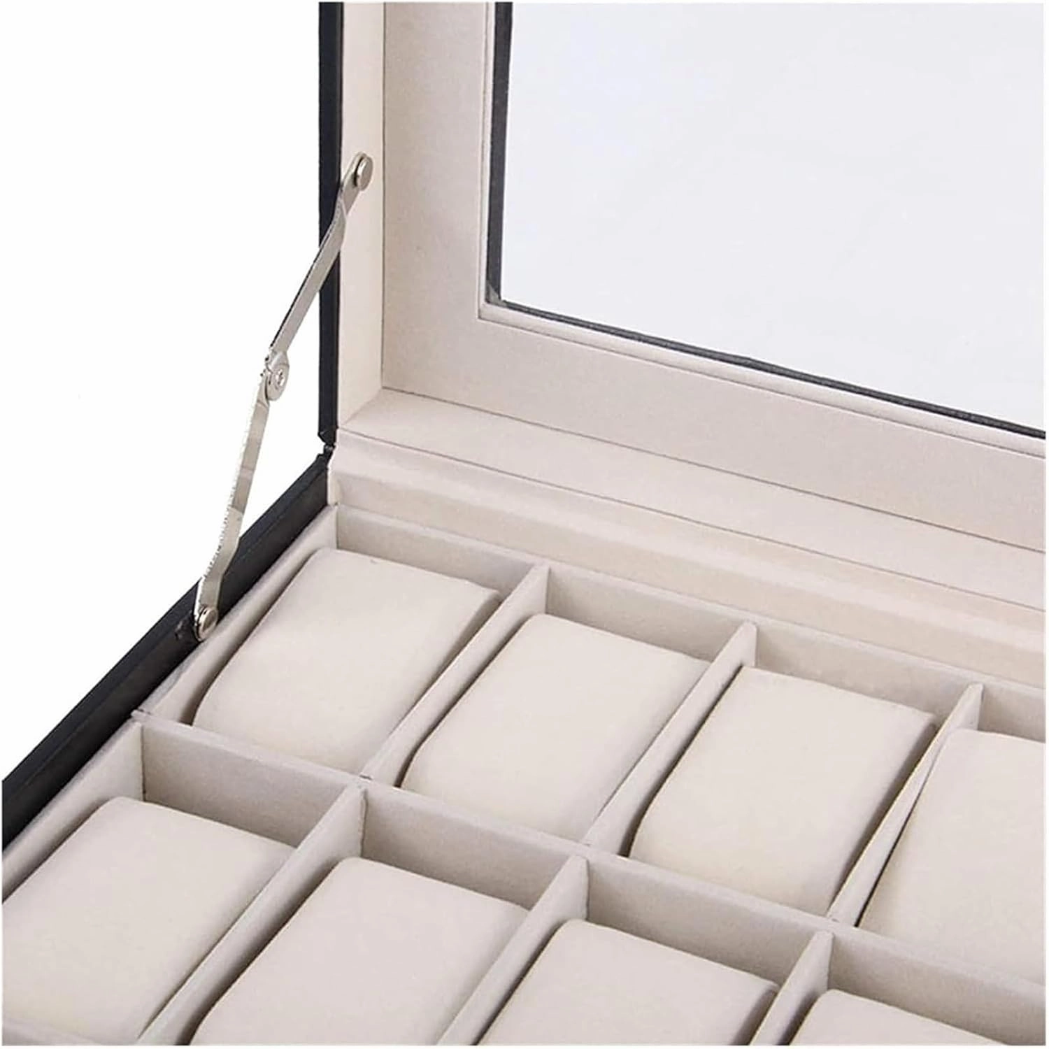 PU Leather 24 Slots, Classic Watch Organizer Box, Clear Lid Jewelry Holder Watch Case, Watch Storage Display Case