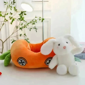 Racing Carrot Car Bunny Plush Toy