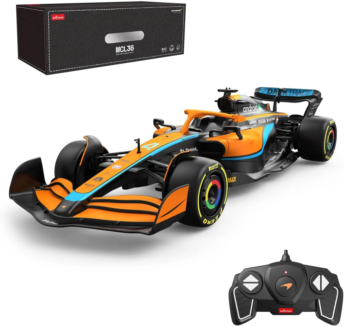 RASTAR McLaren Formula 1 Race Toy Car 2022, 1:18 F1 McLaren MCL36 Remote Control Car Model Vehicle Lando Norris   Daniel Ricciardo Drive to Survive