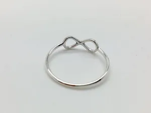 RAVARIA GEMS Bow Rings Infinity Rings for Women in Sterling 925 Silver Sterling nfinity Thin Band Stackable Minimalist Ring For Woman