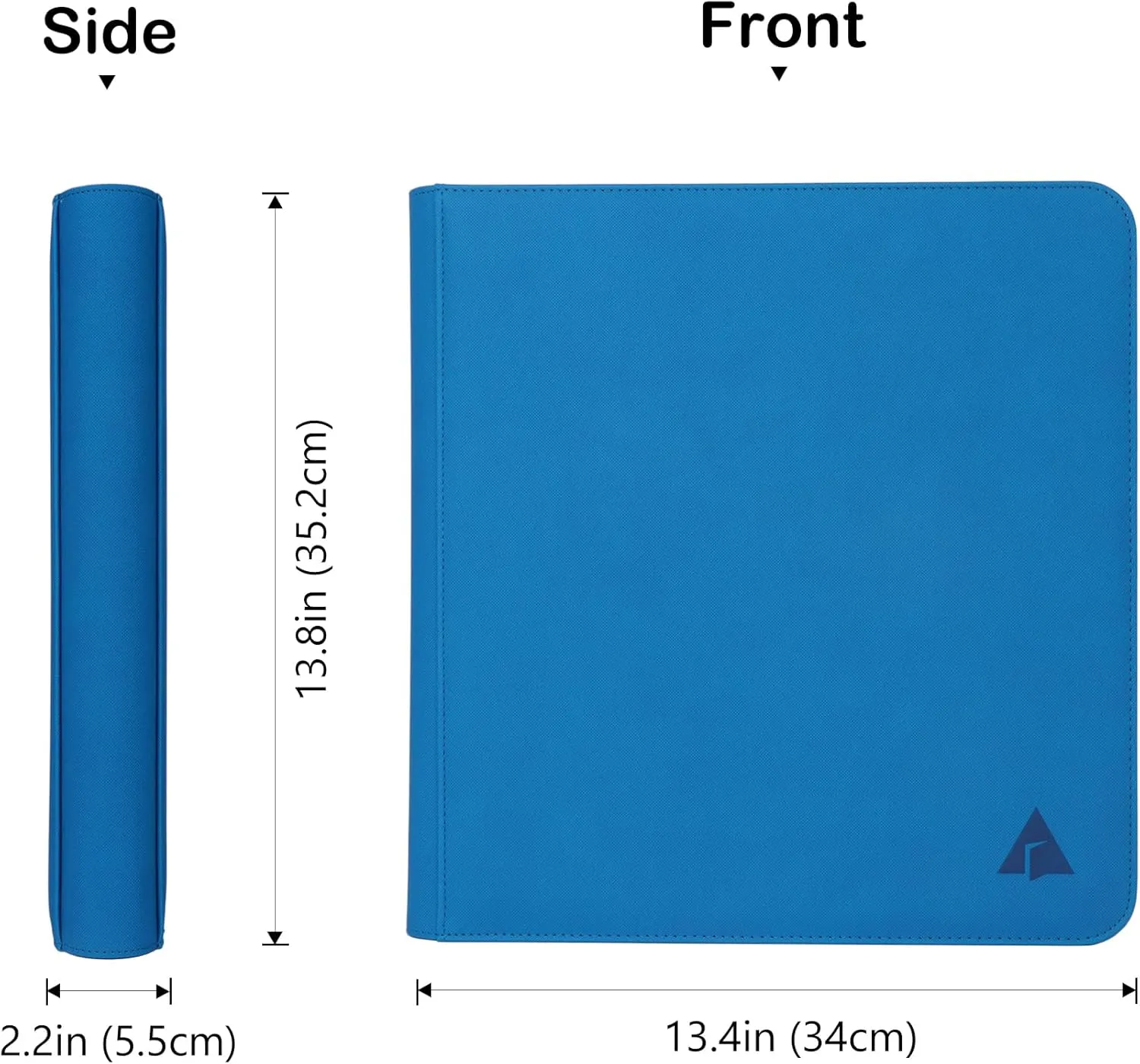 Rayvol Premium 12-Pocket Card Binder - Fits 1104 Trading Cards, Side Loading Ringless Card Collection Album for TCG and Sports Cards -Seablue