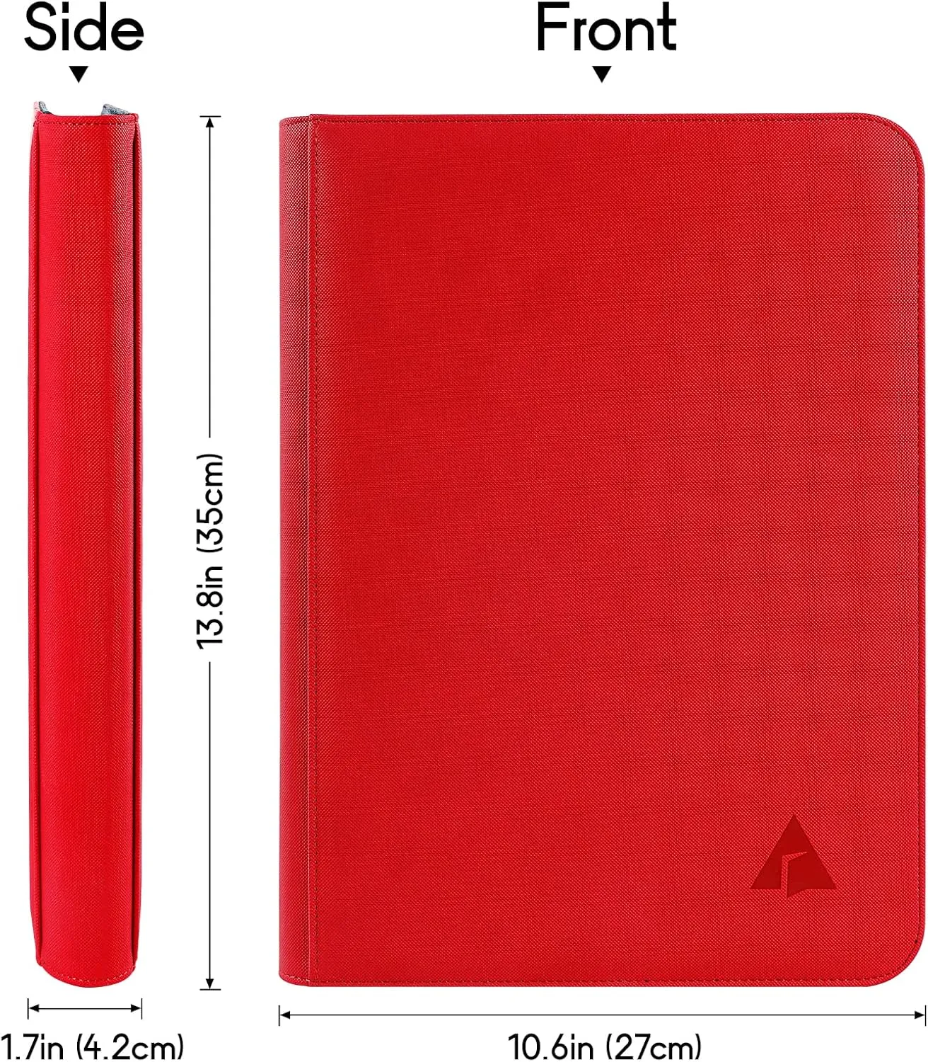 Rayvol Premium 9-Pocket 504 Card Binder, Ringless Trading Card Album Folder - Side Loading Black Page Pocket Binder for TCG (9-Pocket, Red)