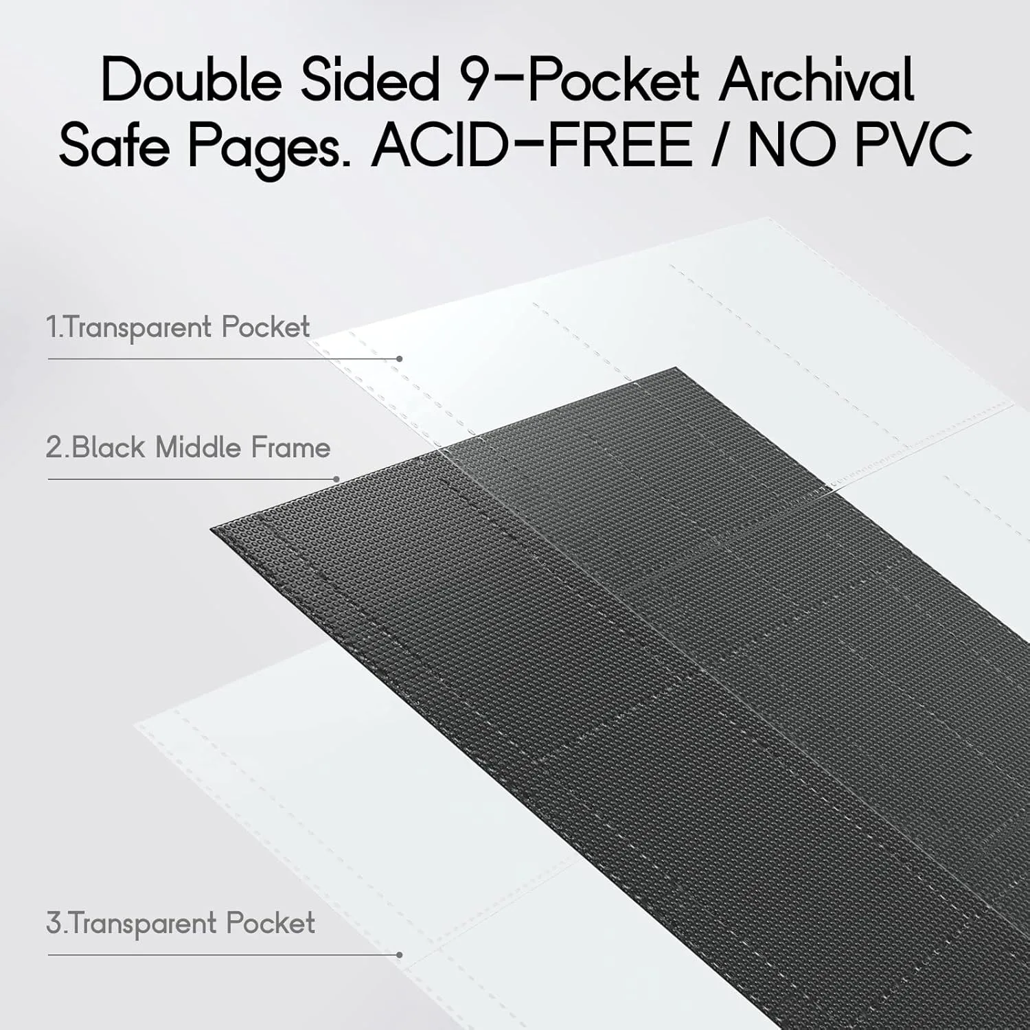 Rayvol Premium 9-Pocket 504 Card Binder, Ringless Trading Card Album Folder - Side Loading Black Page Pocket Binder for TCG (9-Pocket, Red)