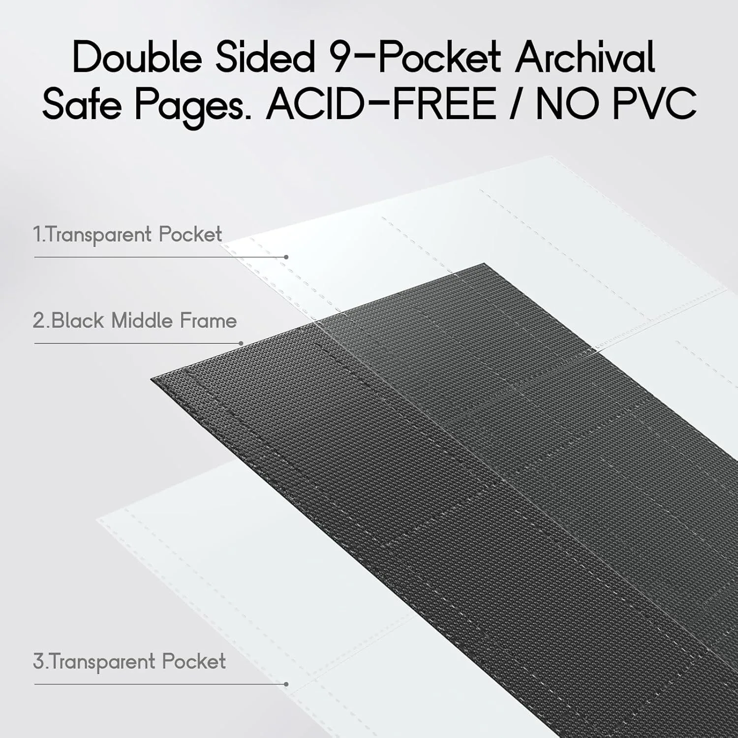 Rayvol Premium 9-Pocket Card Binder - Fits 828 Trading Cards, Side Loading Ringless Card Collection Album for TCG and Sports Cards -Blue