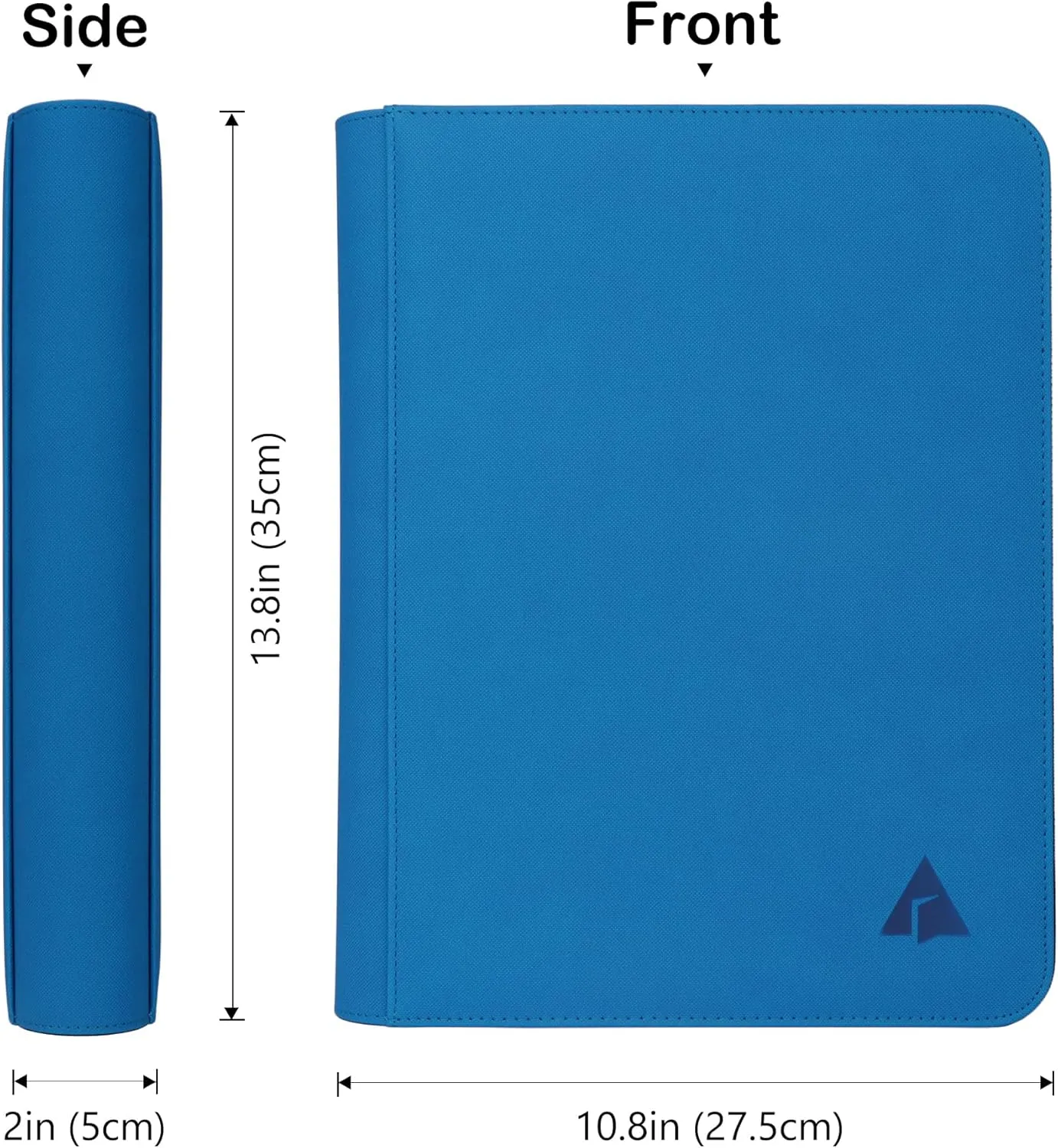 Rayvol Premium 9-Pocket Card Binder - Fits 828 Trading Cards, Side Loading Ringless Card Collection Album for TCG and Sports Cards -Blue