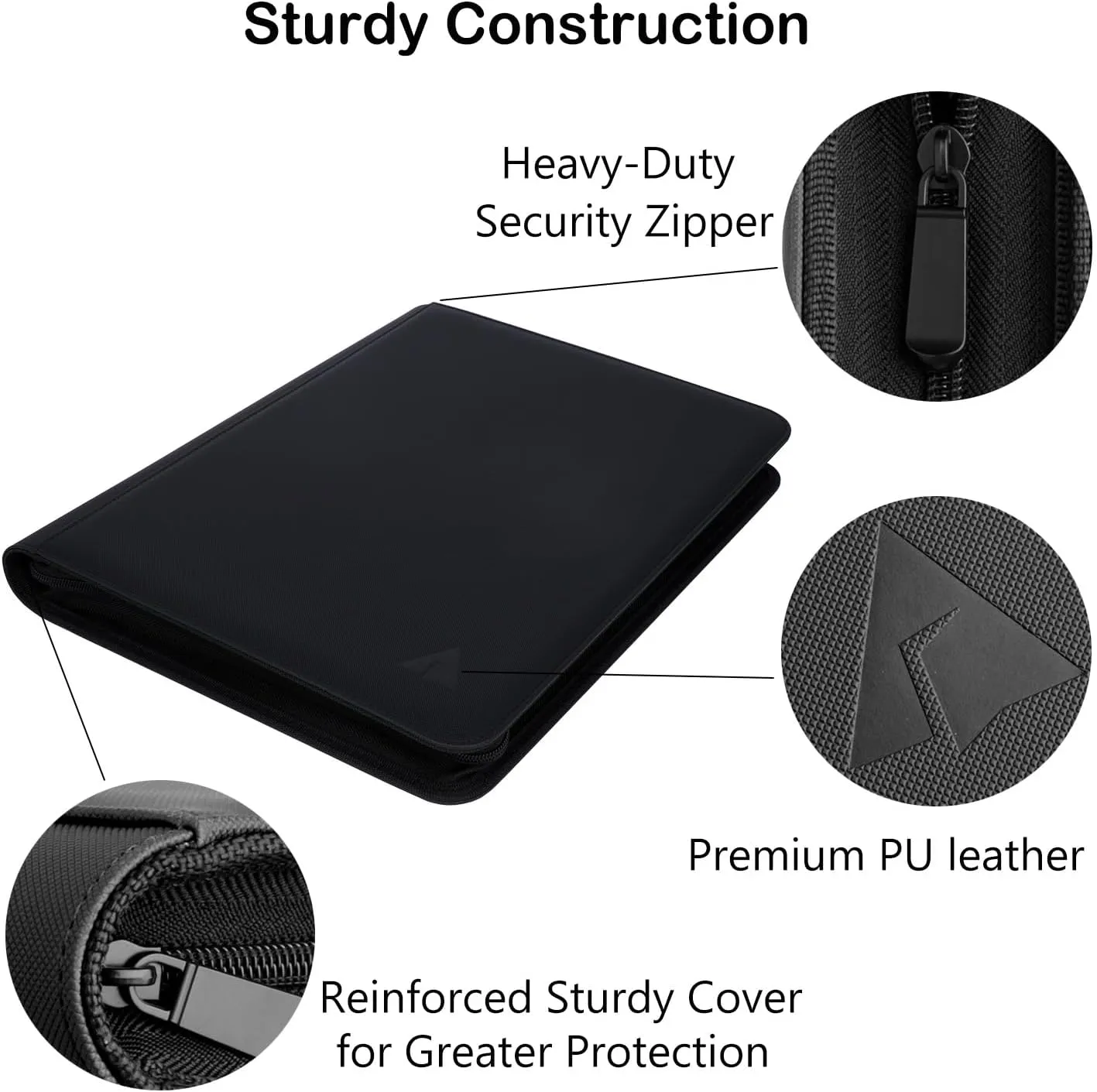 Rayvol Toploader Binder Transparent Sleeves, Holds 252 Toploaders 9-Pocket Top Loader Card Storage Album, Ringless Double-Sided Pockets for Sports and Trading Cards in 3 x 4'' Toploaders