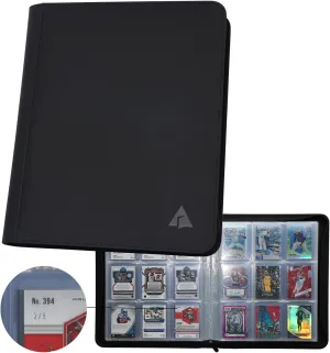 Rayvol Toploader Binder Transparent Sleeves, Holds 252 Toploaders 9-Pocket Top Loader Card Storage Album, Ringless Double-Sided Pockets for Sports and Trading Cards in 3 x 4'' Toploaders