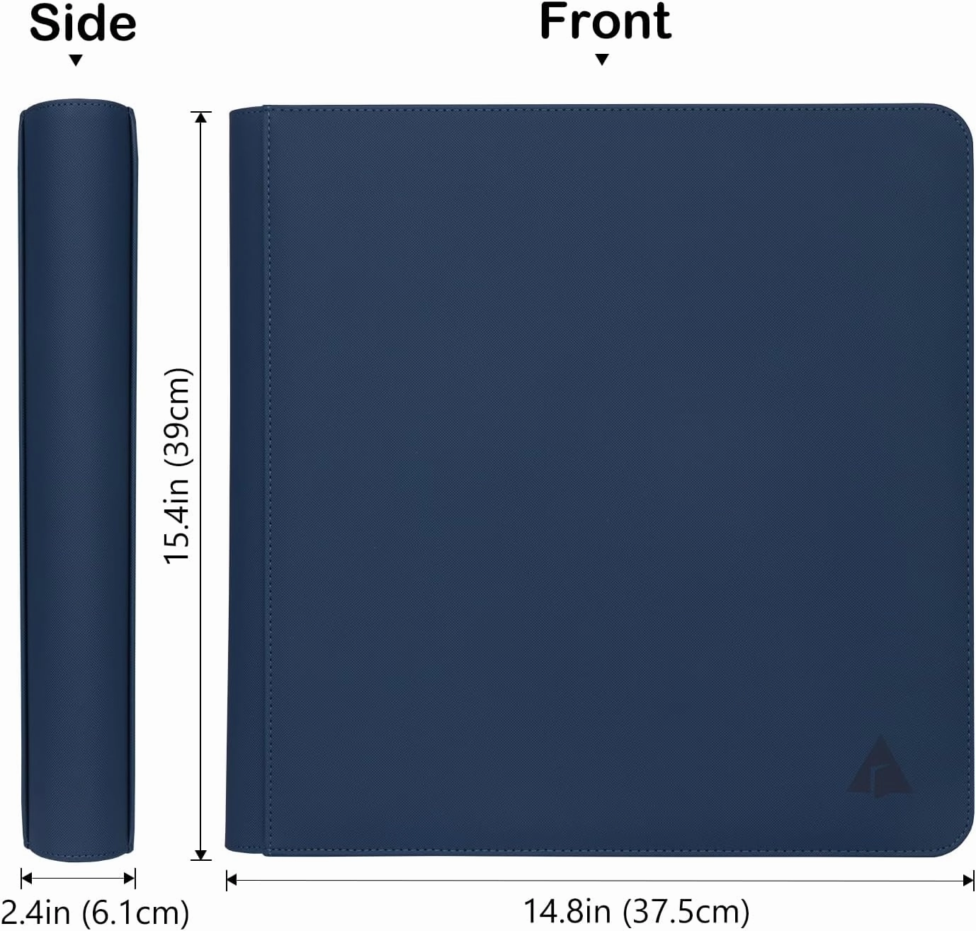 Rayvol 12-Pocket Toploader Binder, Holds 432 Toploaders 12 Pocket Top Loader Card Storage Case, 400   Ringless Double-Sided Pockets for Cards in 3 x 4'' Toploaders -Nightblue