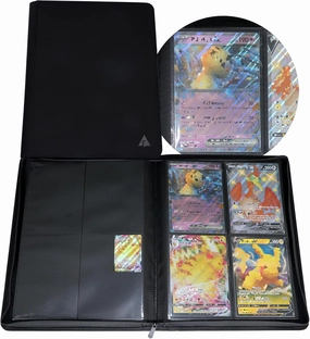 Rayvol Jumbo Card Binder Size L, 4-Pocket Fits 320 L Jumbo Cards, Ringless Jumbo Card Binder for Oversized Cards 5.4 * 7.4 Inch