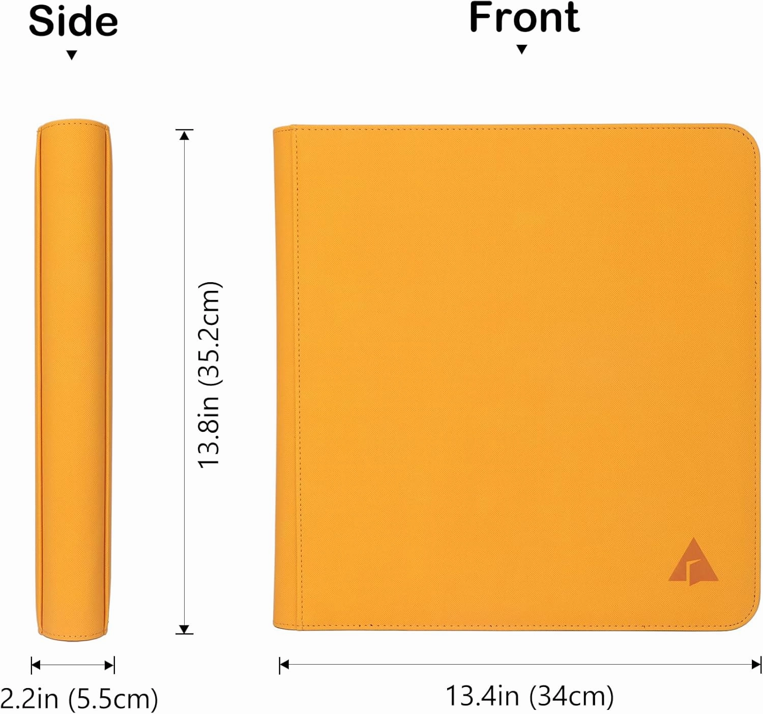 Rayvol Premium 12-Pocket Binder - Fits 1104 Trading Cards, Side Loading Ringless Collection Album for TCG & Sports Cards - Yellow