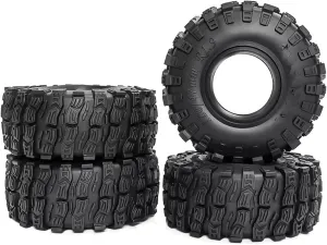 RC Accessory Compatible with Axial for SCX10 for Pro for Capra for for traxxas D90 1/10 RC Crawler Car Parts 4pcs 120mm 1.9" Soft Rubber Tire Wheel Tyre