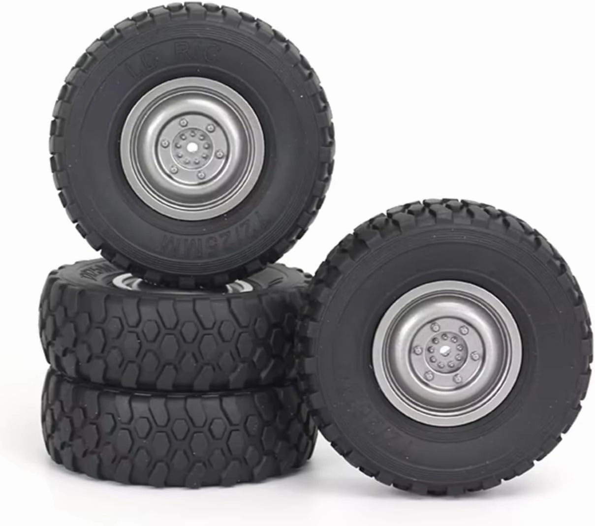 RC Car Accessories for WPL for C14 C24 C34 B14 B24 4pcs 72mm Soft Tire Wheel RC Car Upgrade Parts Accessories