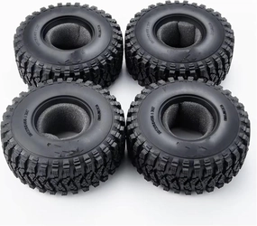 RC Car Parts for Axial for Wraith for TRX-4 1/10 2.2inch Beadlock 125mm Soft Rubber Wheel Tires Tyres Replacement RC Crawler Car Truck Model Parts