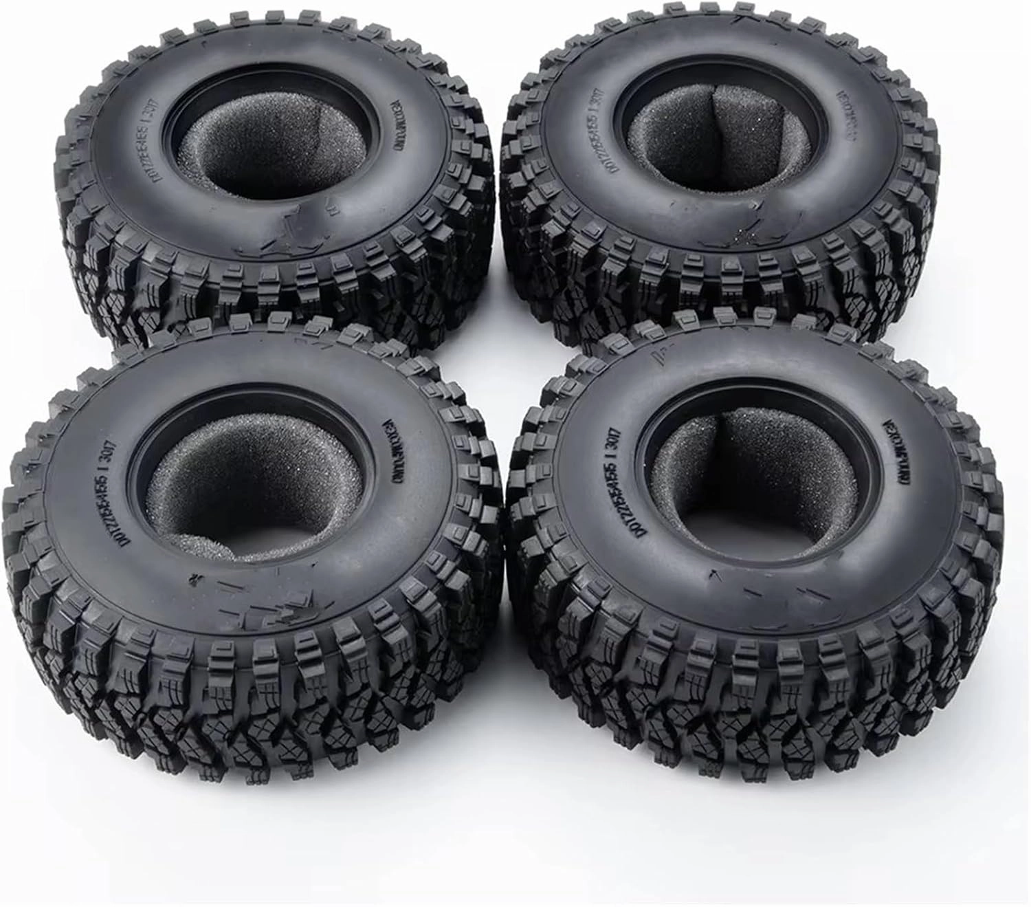RC Car Parts for Axial for Wraith for TRX-4 1/10 2.2inch Beadlock 125mm Soft Rubber Wheel Tires Tyres Replacement RC Crawler Car Truck Model Parts