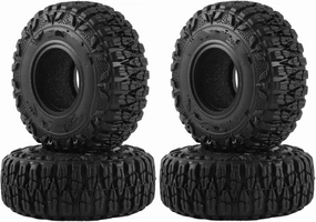 RC Spare Part Compatible with Axial for SCX24 for Traxxas 1/18 1/24 RC Crawler Car Parts 4pcs 60mm 1.0" Soft Rubber Wheel Tire Tyre All for Terrain