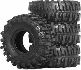 RC Upgrade Parts for TRX4M for SCX24 AX24 1/18 1/24 RC Crawler Car Upgrade Parts Accessories 4pcs 55mm 1.0 Soft Rubber Wheel Tire Mud Tire