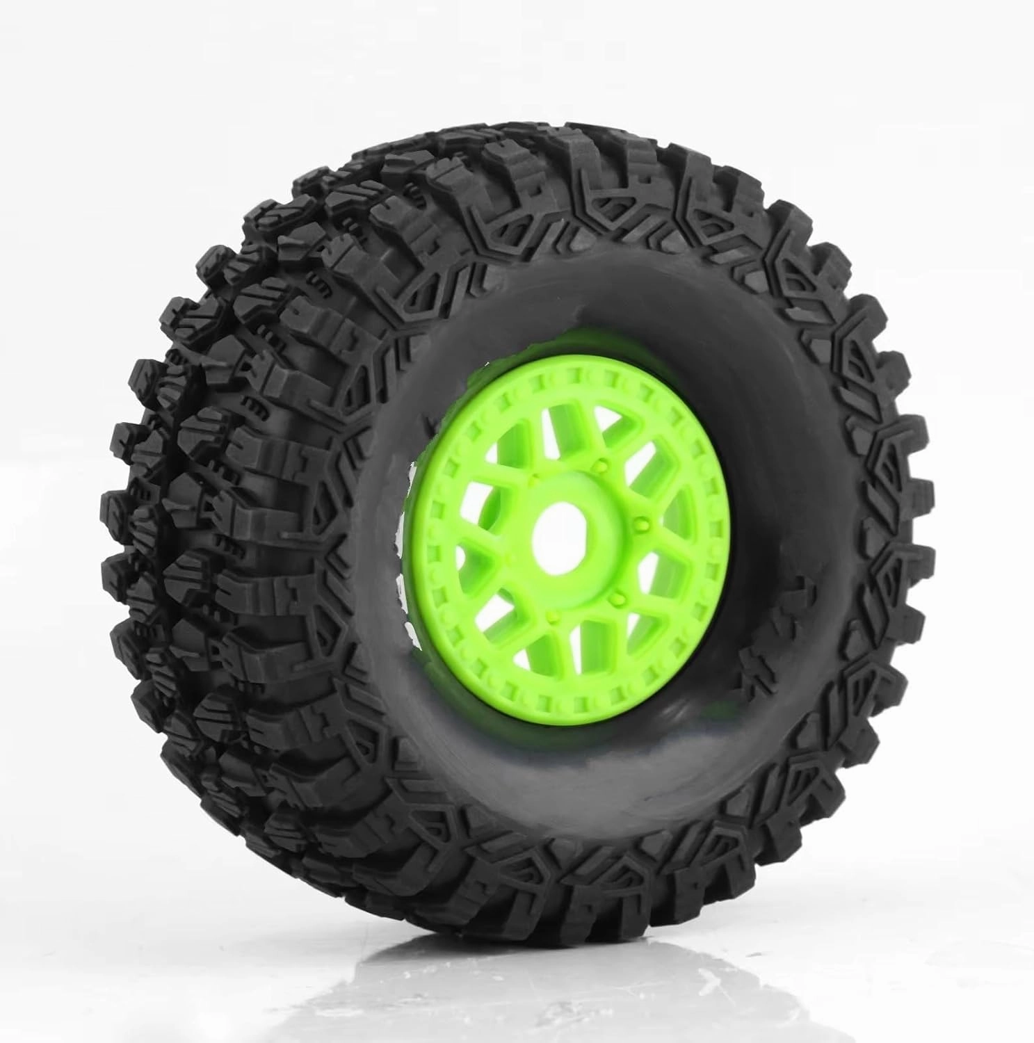 RC Wheel Tire Compatible with ARRMA for Mojave for TRAXXAS 1/7 RC Car for Desert Short Course Truck Off-Road for Buggy 135mm Tire 17mm Wheel Hex(Green)