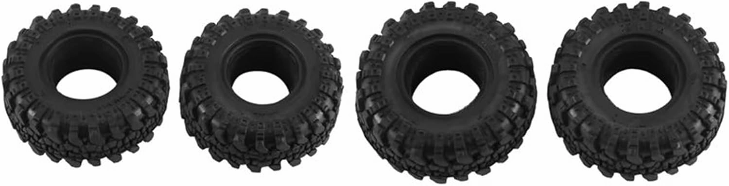 RC Wheel Tire Compatible with Axial for SCX24 for Bronco for Gladiator 1/24 RC Crawler Car 56Mm 1.0Inch Wheel Tires Soft Mud for Terrain Tyres