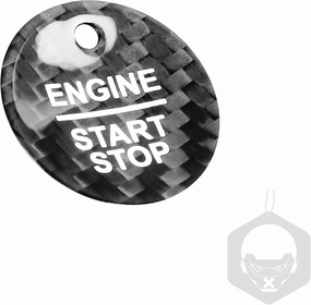 Real Quality Soft Carbon Fiber Car Engine Start Stop Button Ignition Switch Cover Decal Premium Sticker Accessories Compatible with Ford Mondeo/Fusion 2013 2014 2015 2016 2017 2018 2019 Black