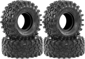 REDSPIDER • Rubber 2.2'' Crawler Tires 2.2'' All Terrain Tires for 2.2'' Beadlock Wheels 1/10 1/8 Scale Rock Crawler Car Axial SCX10 90047 D90 TF2 Tamiya CC01 TRX4 TRX6 Redcat Racing TC8 Marksman