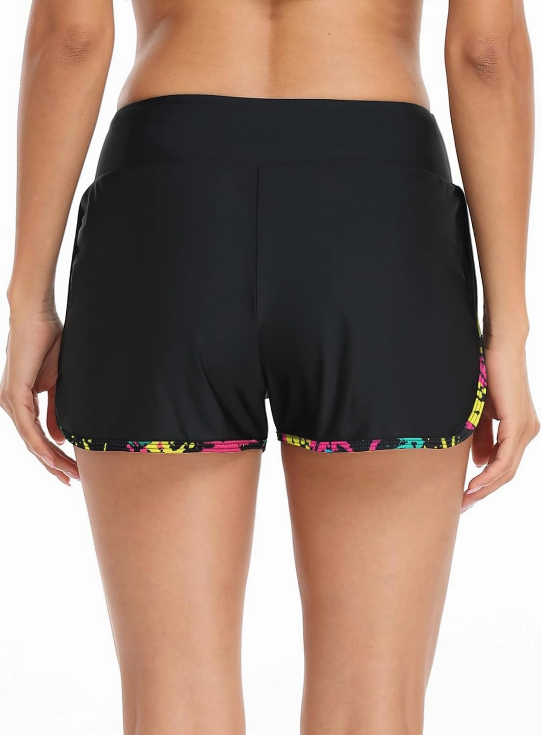 RELLECIGA Women's Board Shorts High Waisted Tummy Control Built-in Swim Shorts