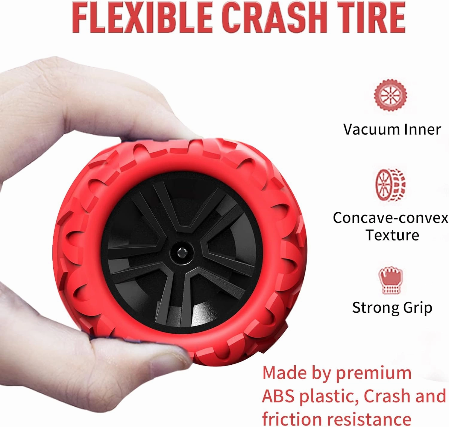 Remote Control Car for 6-12 Years Old Boys Girls Birthdays Present Gift, Hobby RC Car Stunt with LED Light Electric 4WD 2.4Ghz Double Sided Rotating Racing Vehicle 360° Flips Offroad Kids Toy Red