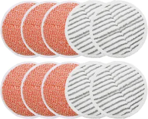 Replacement Pads for Bissell Spinwave Mop: 10 Pads for Bissell Spinwave,Spin Wave,Crosswave Expert/Pet/Cordless Hard Floor 2124 20393 2039a 20399 2039w 23159 23157 Spin Mop Cleaner Scrub Scrubber Pads