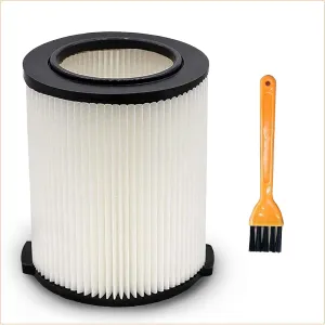 Replacement VF4000 Cartridge Filter for Ridgid 72947 Wet/Dry 5-20 Gallons and Larger 6 to 9 Gallons Husky Vacuum Cleaners WD0671 WD5500 RV2400A RV2600B WD09450 WD06700, 1-Pack