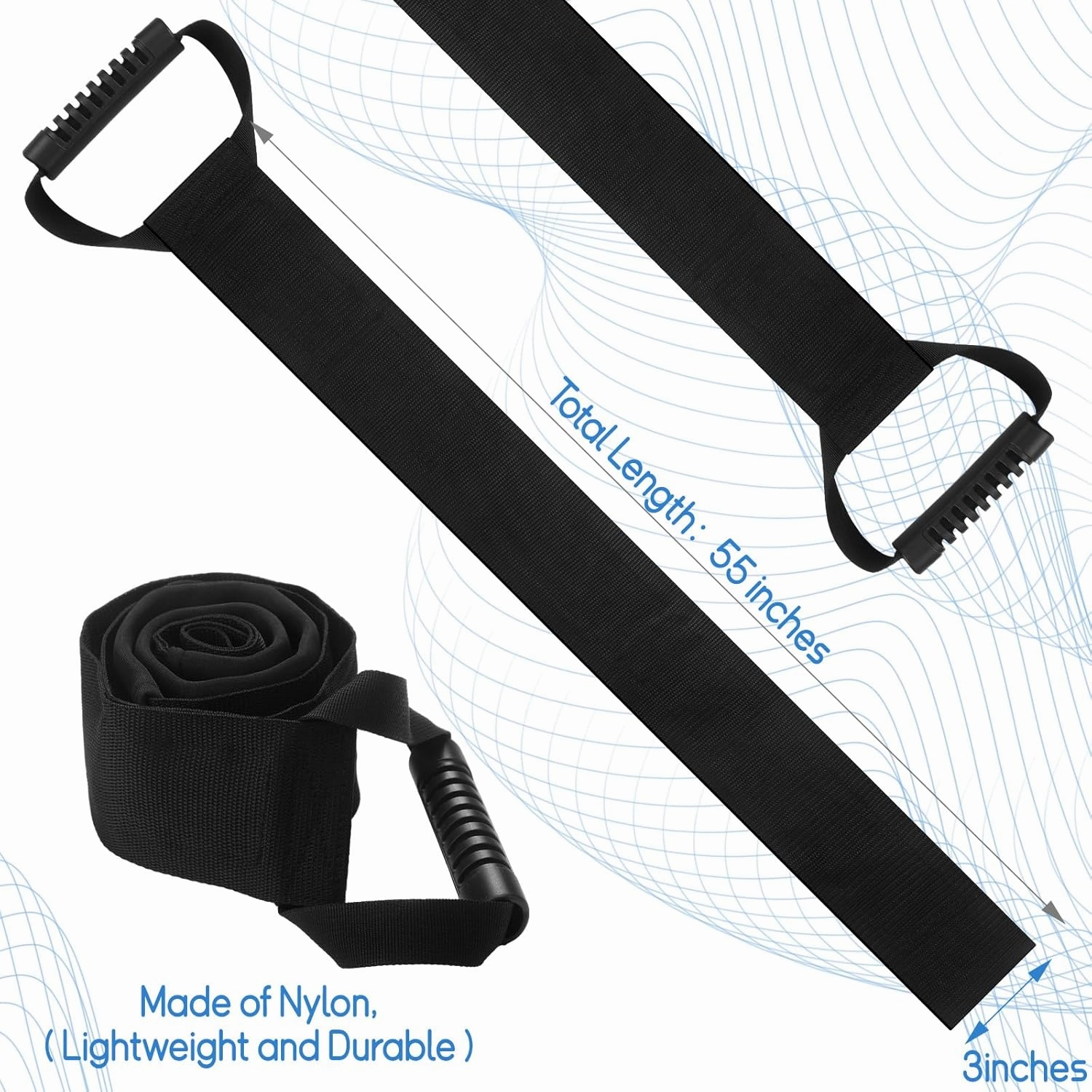 Replacement Padded Kneeboard Strap Boating Shock Water Strap for Sport Kneeboard Strap Replacement for Waterboarding Kneeling Boarding Knee Surfing