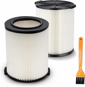 Replacement VF4000 Cartridge Filter for Ridgid 72947 Wet/Dry 5-20 Gallons and Larger 6 to 9 Gallons Husky Vacuum Cleaners WD0671 WD5500 RV2400A RV2600B WD09450 WD06700, 2-Pack