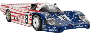 Resin Car Vehicle Model Fit for Porsche 956 2.5L #8 1986 1 18 Alloy Simulation Le Mans Racing Model Men Collectibles Festive Deluxe Gift