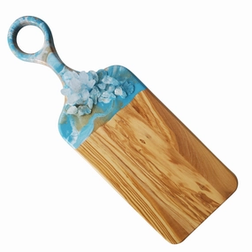 Resin Charcuterie Board - Blue & Gold