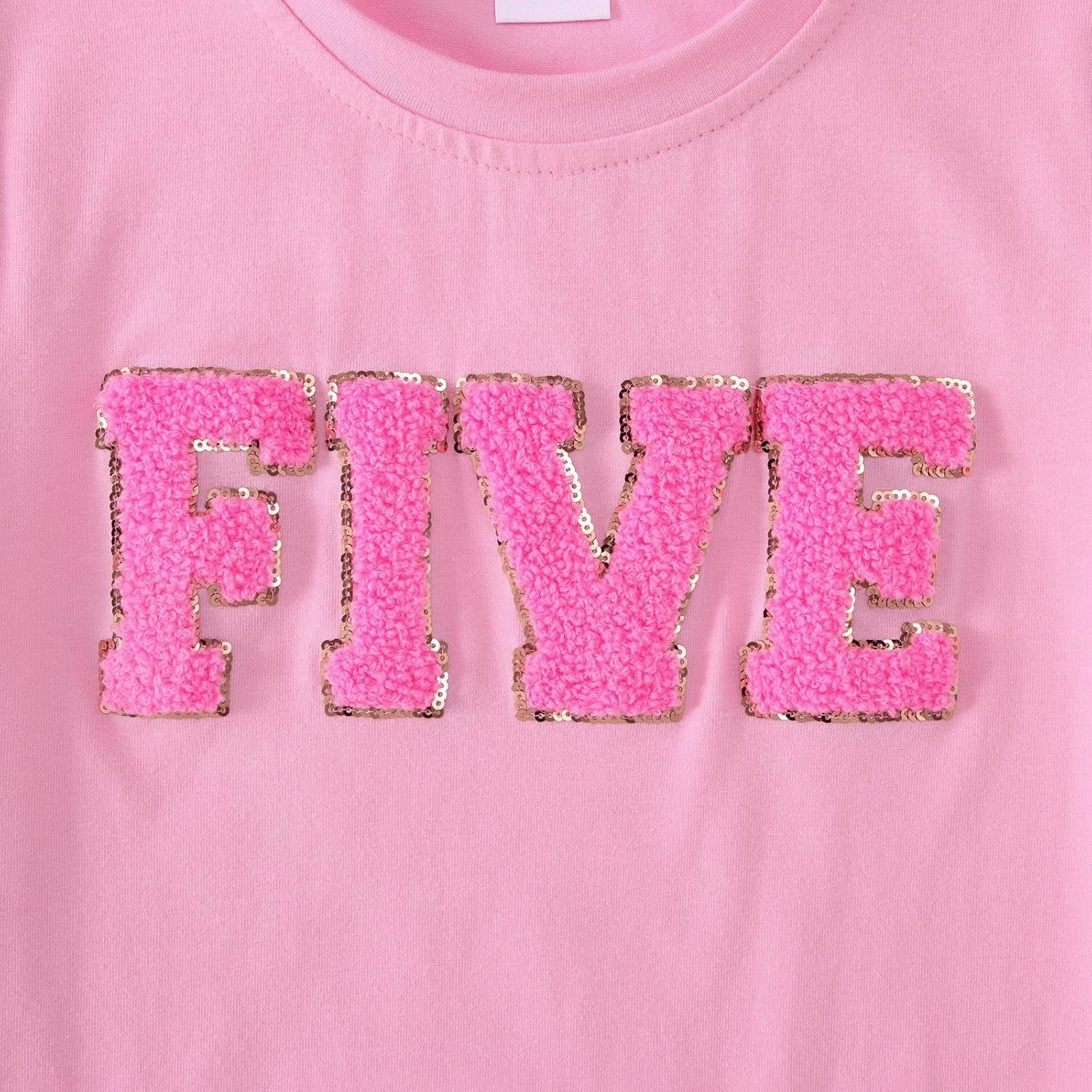 Ritatte Birthday Girl Shirt Kids Girls 5th 6th 7th 8th 9th 10th T-Shirts Sequin Embroidered Party Outfit 5-10 Years