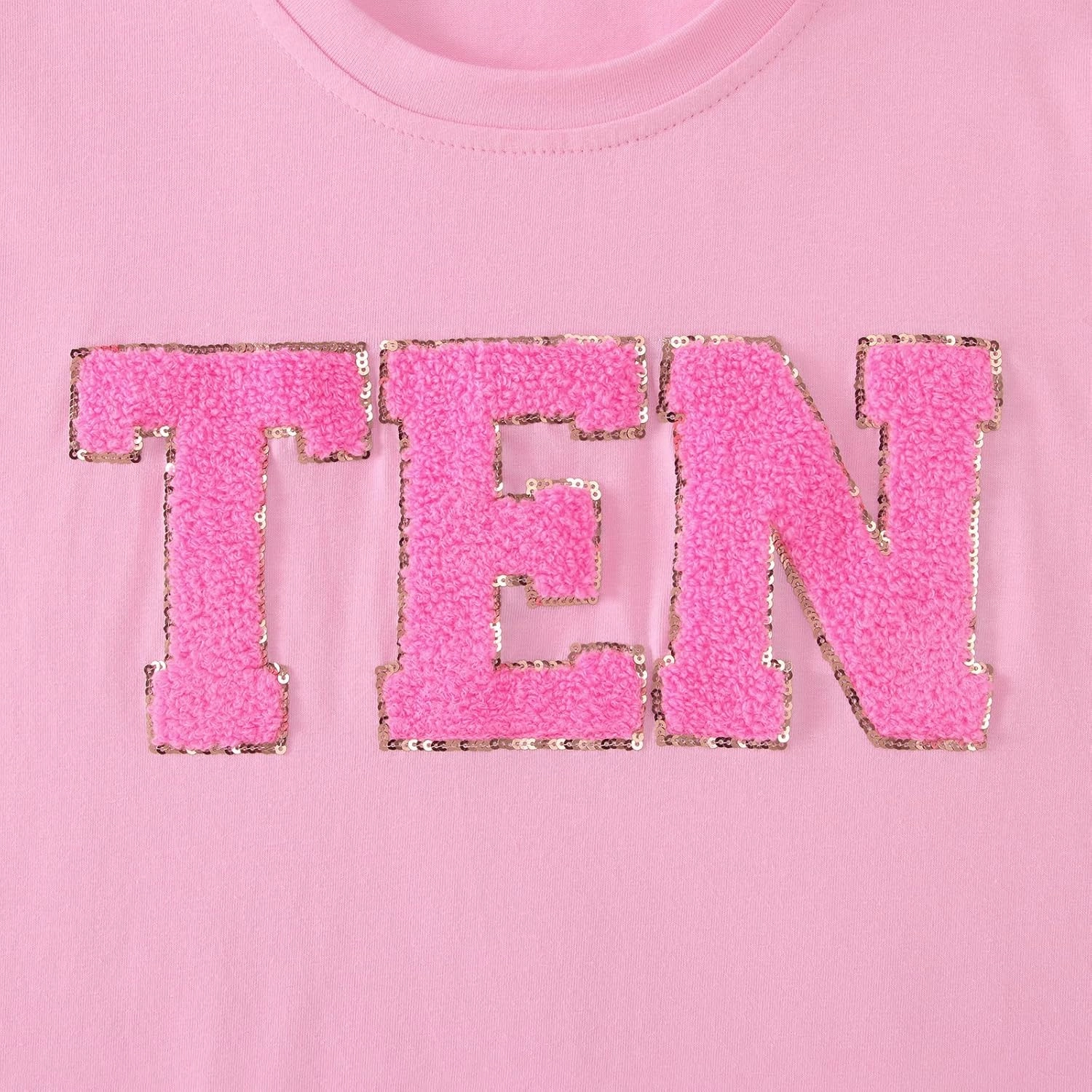 Ritatte Birthday Girl Shirt Kids Girls 5th 6th 7th 8th 9th 10th T-Shirts Sequin Embroidered Party Outfit 5-10 Years
