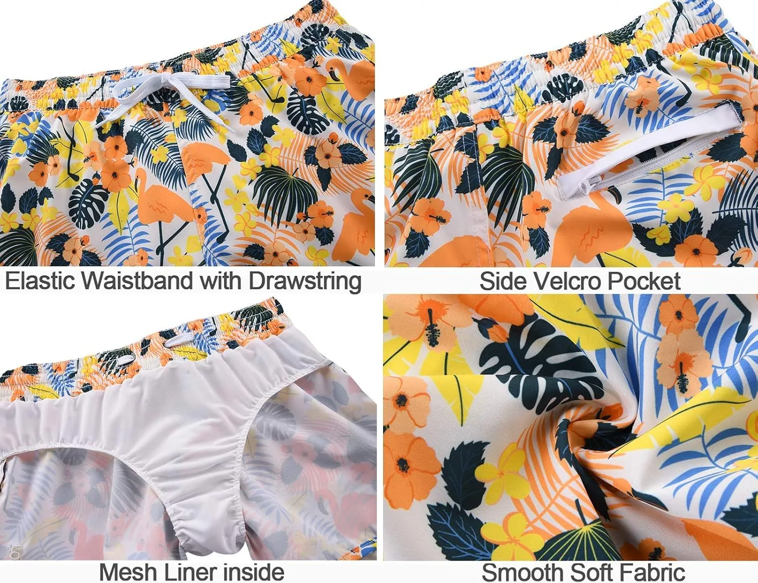 Rocorose Women's Board Shorts Quick Dry Drawstring Sports Summer Bottom Swim Shorts with Pocket