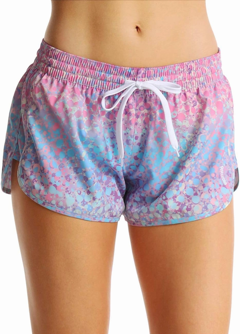 Rocorose Women's Board Shorts Quick Dry Drawstring Sports Summer Bottom Swim Shorts with Pocket